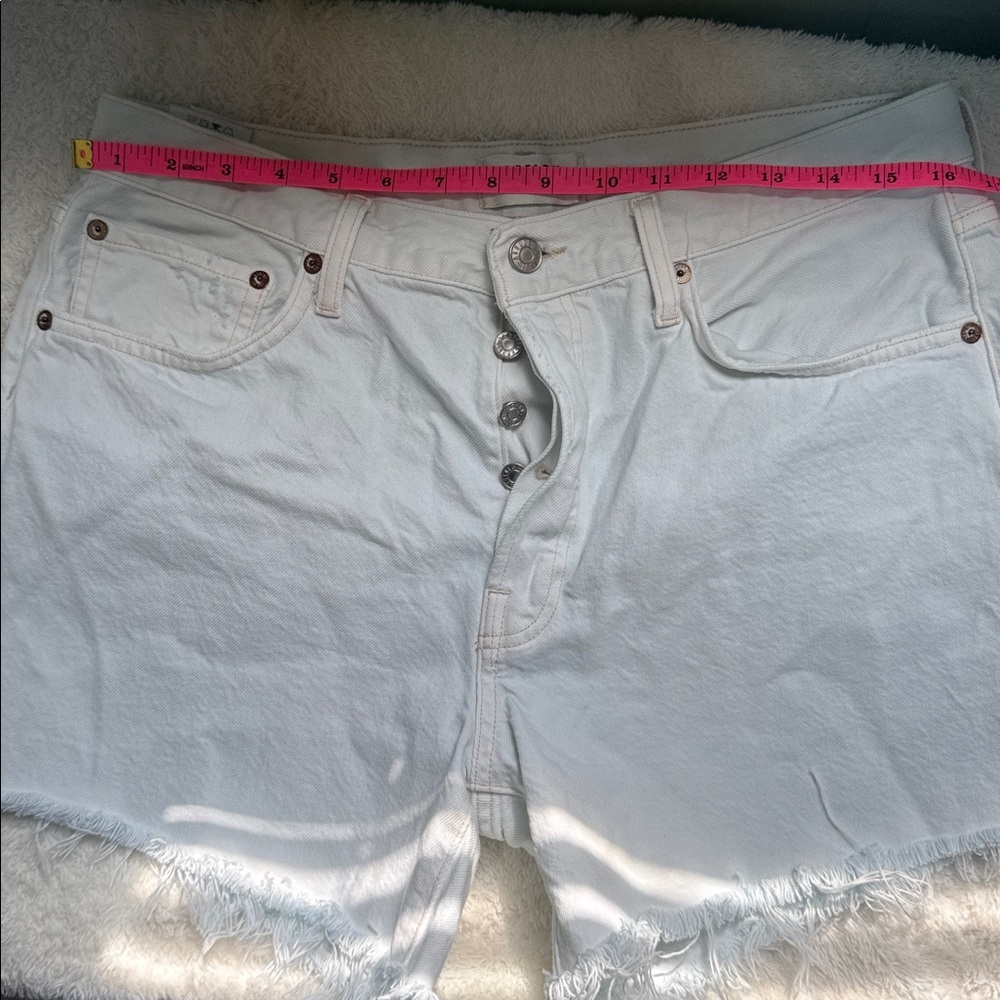 Agolde light blue denim Jean Shorts for Women - Picture 6 of 11